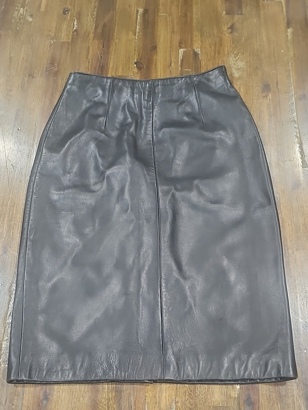 Pelle Studio Black Leather Pencil Skirt